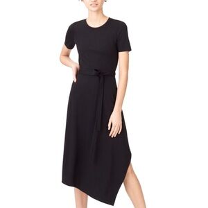 Club Monaco Elianna Shirt Sleeve Midi T Shirt Dress
